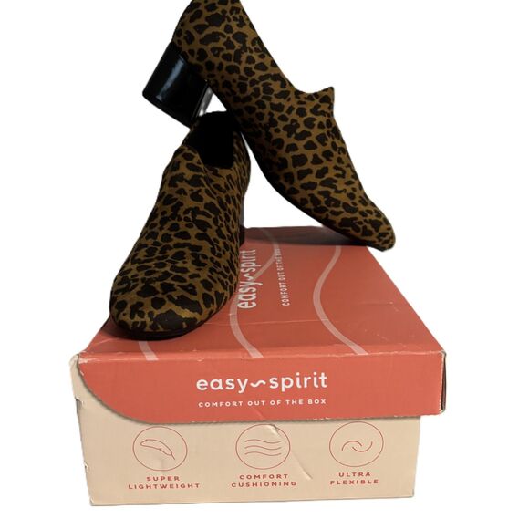 Easy Spirit Women Pumps Heels Shoes NIB New Cheetah Denisa 2 Block Heel Size 12 - Picture 1 of 8